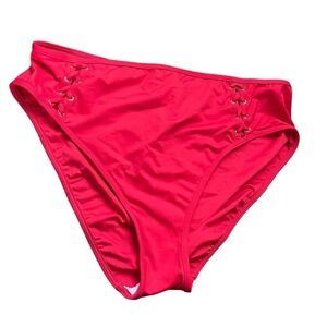 La Blanca Swim Panty Bikini Bottom NWT Lace Up Detail Size 12 NWOT